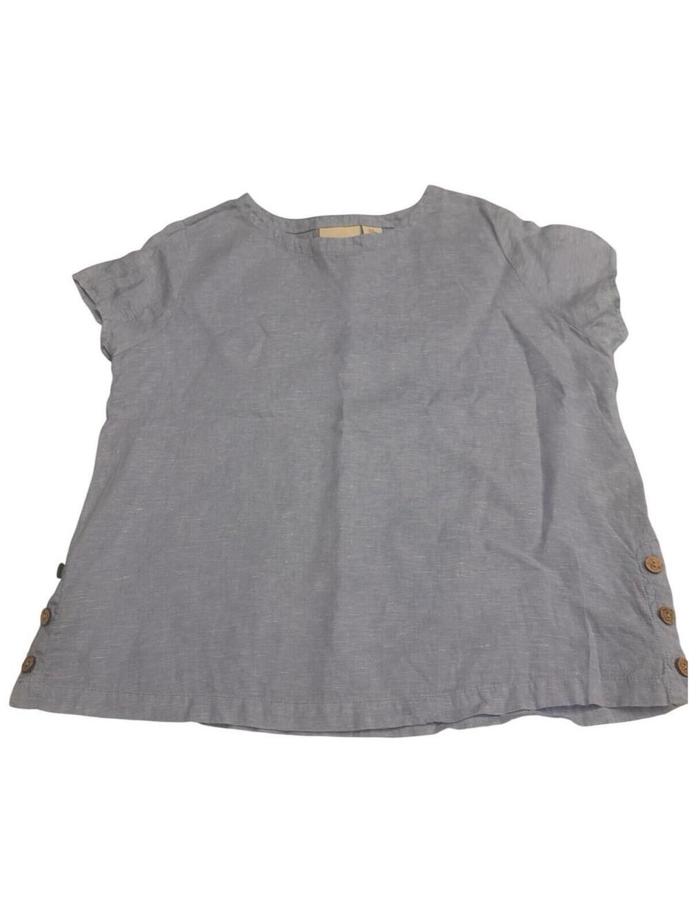 Cynthia Rowley Women's Light blue 100% Linen Top, Size M